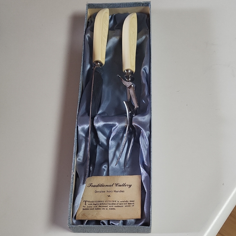 Alaskan Cutlery Set with Ivory Handles